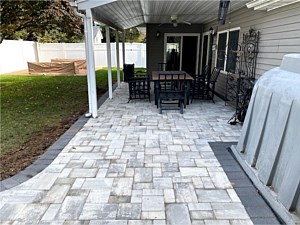 nicolock oceanic blue raven stone ridge raven 6x9 border patio